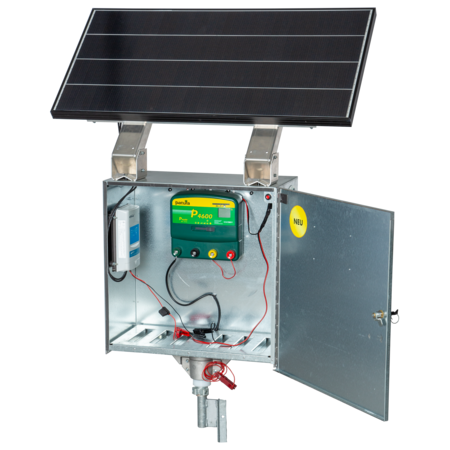 P4600, mit Sicherheitsbox XL, 100 W Solarmodul, Erdstab und Stabilisierungsfuß
