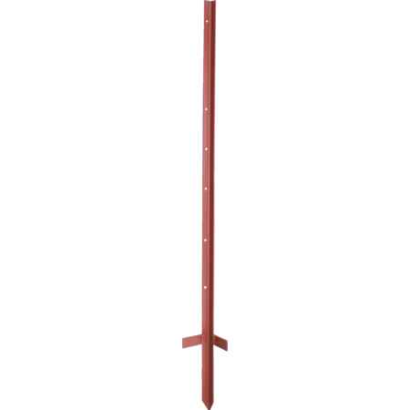 Winkelstahlpfahl, 3 mm, lackiert, 1,20 m mit Trittstufe (10 Stück/Pack), Lochbild 20-25-40-50-65-92 cm