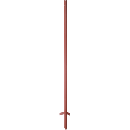 Winkelstahlpfahl, 3 mm, lackiert, 1,50 m mit Trittstufe (10 Stück/Pack), Lochbild 20-40-60-90-122 cm