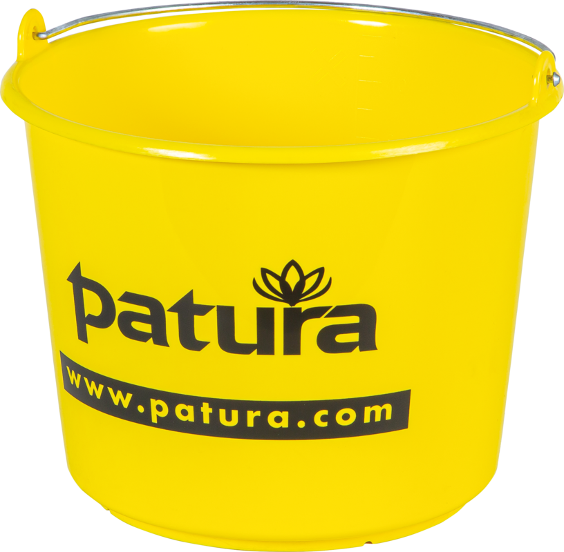 Kunststoff-Eimer, 12 Liter Gelb mit PATURA Aufdruck