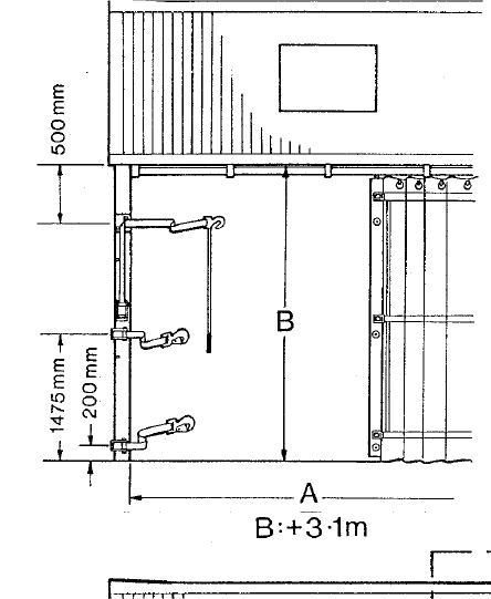 Windschutz-Vorhang Höhe 3,00 m Breite 17,0 m