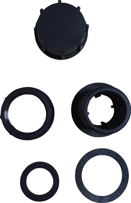 Ablaufgarnitur 1 1/4" für Edelstahltröge Suevia, Kunststoff, 32/41 mm f. Lochdurchmesser von 43 mm