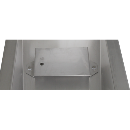 Quick-Drain Trough 4.20 m (325 l) model 6742 for wall mounting, stainless steel, with plug holder
