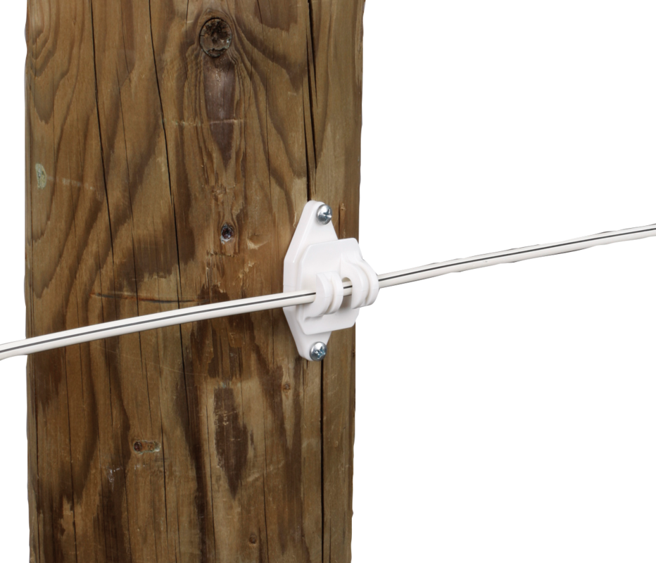 Isolateur cloture permanente pour cordes et fils HippoWire, blanc, les 25
