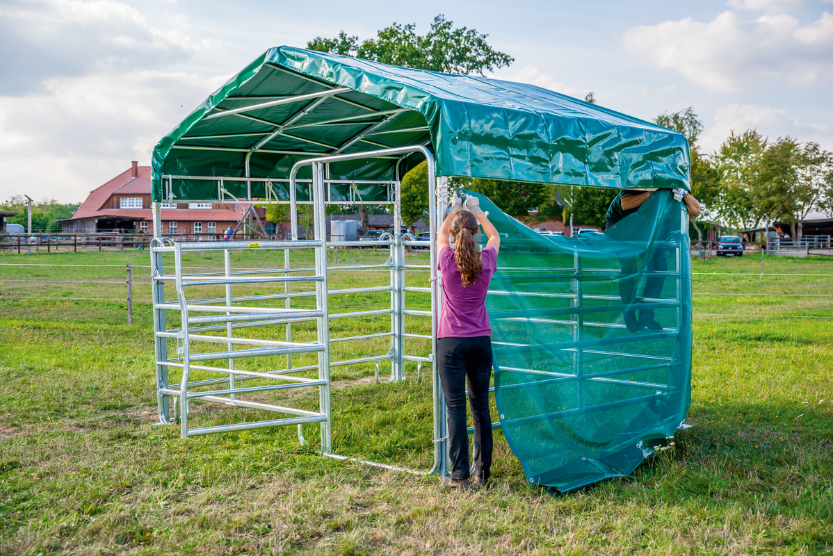 Covered Mobile Panel Stall 6.0 x 3.6 m w/o panels