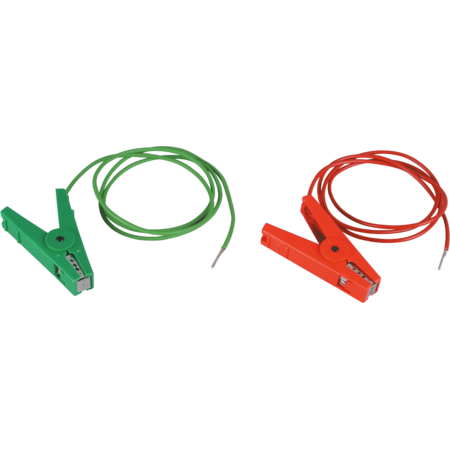 Fence and Earth Lead Connector Set, 3 mm probes, red and green (qty 1)