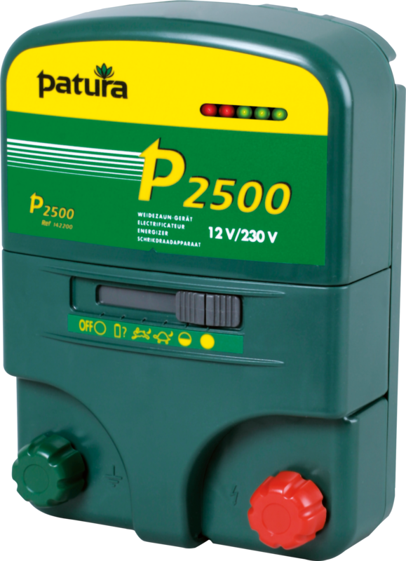 P2500, Electrificateur multifonction sur secteur 230 V et batterie 12V