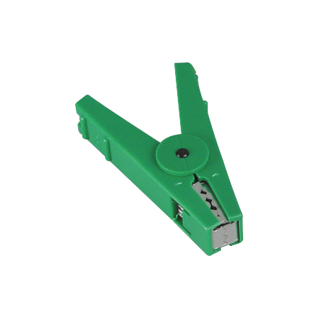 Spring Clip, green with stainless steel contacts