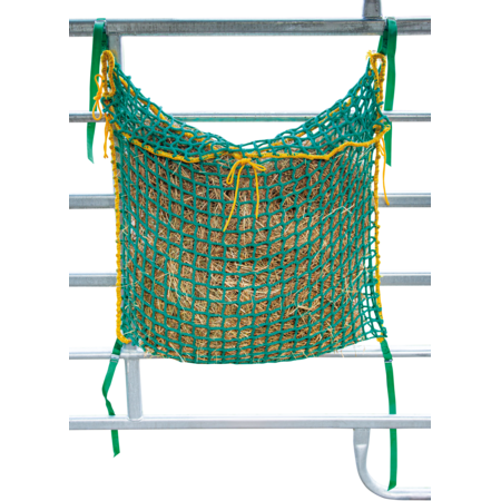 Hay Bag 1.0 x 0.9 m, mesh size 4.5 cm, with belt snap buckles