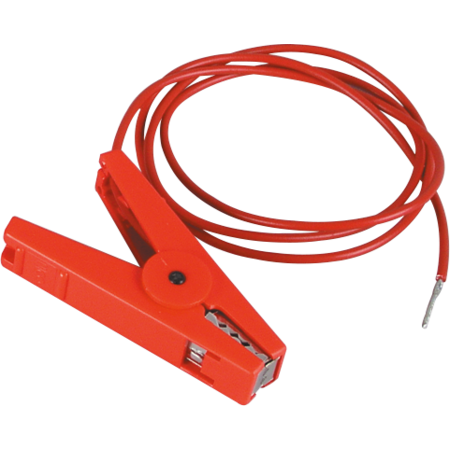 Fence Lead Connector, 3 mm probe, single, red (qty 1)