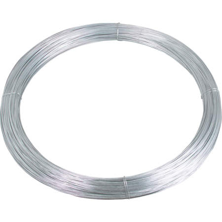 Steel Wire 2.5 mm diam., thickly galvanised, 25 kg coil = approx. 625 m