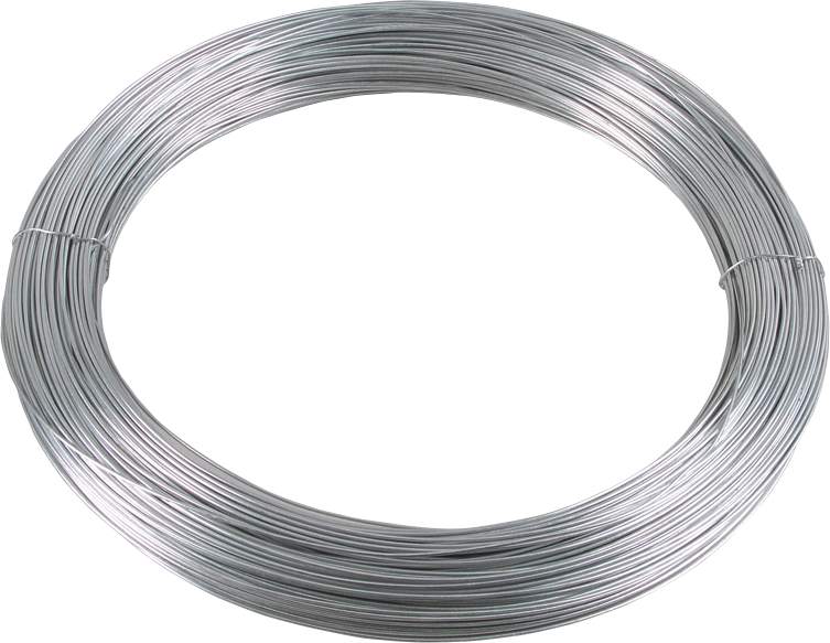 Plain Steel Wire, diam.  1.6 mm , galv., 5 kg coil = approx. 280 m