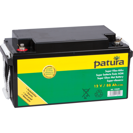 Super Glass Mat Battery 12 V / 88 Ah, C100, maintenance-free, with carrying handles