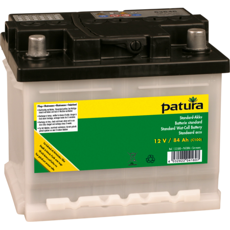 Batterie standard 12 V / 84 Ah, pour électrificateurs livrée préchargée à sec