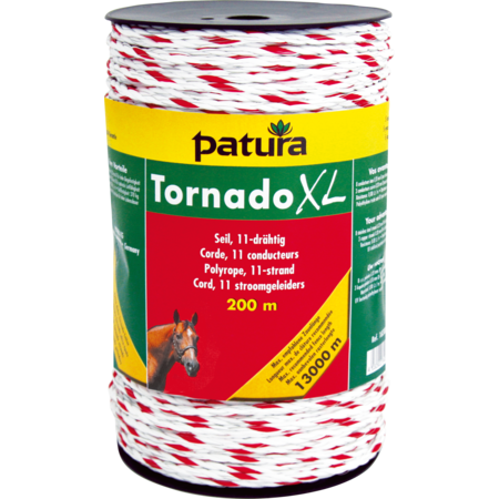 Tornado XL Polyrope, 200 m spool 8 stainless steel 0.20 mm, 3 copper 0.30 mm, white- red