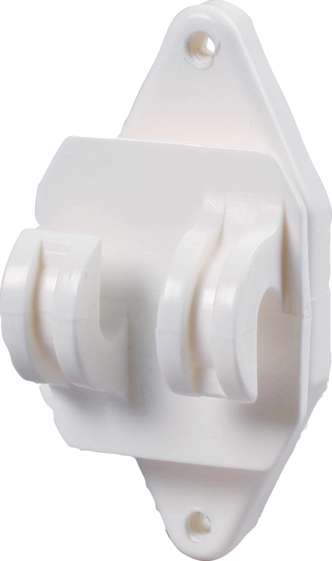 Permanent Fence Insulator, white, for rope and HippoWire (qty 25)