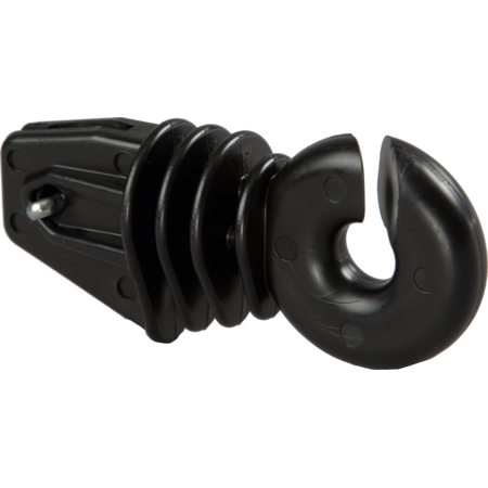 Isolateur annulaire à goupille, noir, pour piquet cornière en acier, les 25