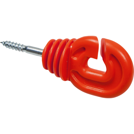 Super Ring Insulator, wood screw thread, red, 6 mm shaft (qty 25)