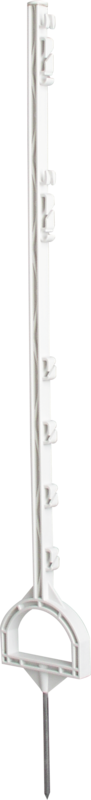 Steigbügelpfahl, 1,15 m, weiß, mit Steigbügelfußtritt (10 Stück / Pack)
