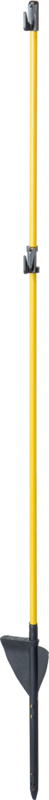 Piquet fibre verre ovale (10), pointe fibre verre, 1,10 m avec beche et 2 iso