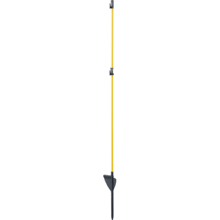 Piquet fibre verre ovale (10), pointe fibre verre, 1,10 m avec beche et 2 iso