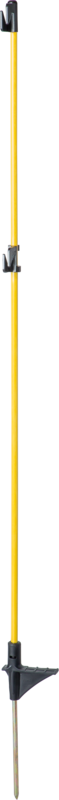 Piquet fibre de verre ovale 1,10 m , avec beche et deux isolateurs (les  10)