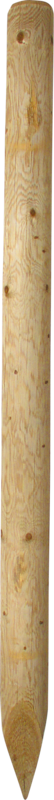Houten paal, 2,50 m, impregnatie, gepunt, d=10 cm