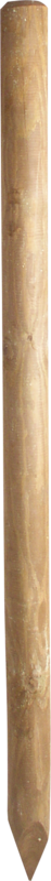 Houten paal, 1,50 m, impregnatie, gepunt, d = 7 cm