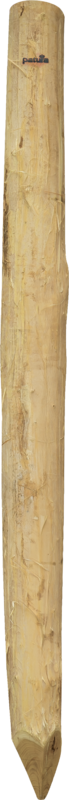 Robinienpfahl, rund, 2250 mm, d=14-16 cm gefast, 4-fach gespitzt, entrindet