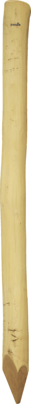 Robinia paal, rond, grond, 3200 mm, d=16-18 cm, afgeschuind, geschaafd, 4-voudig onthorst