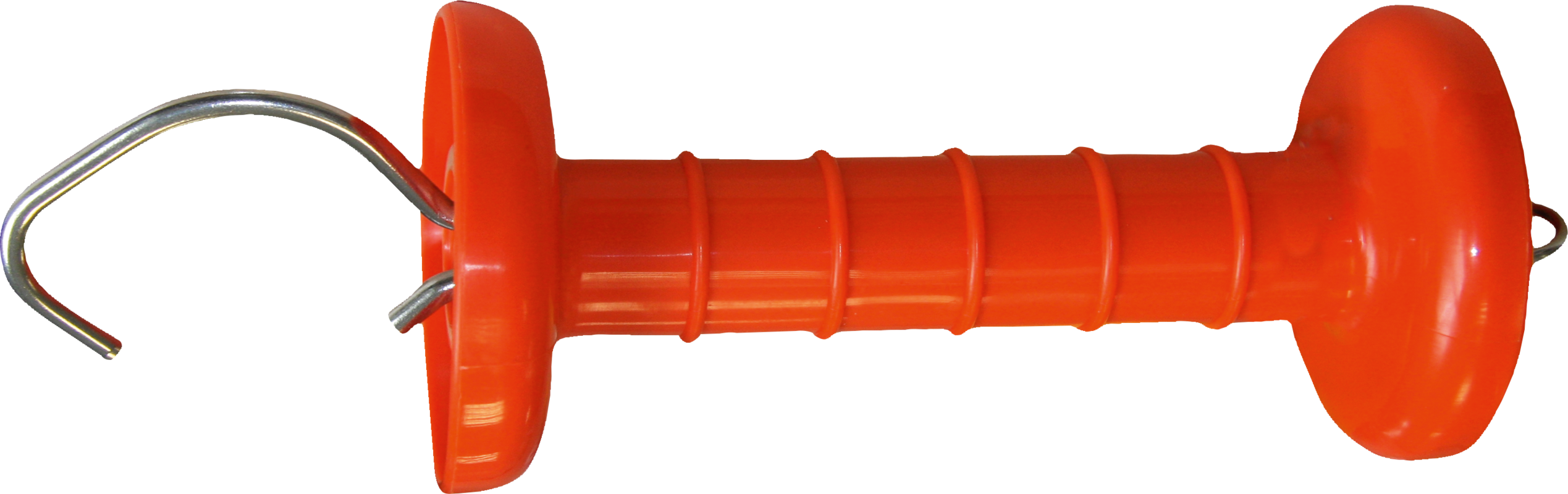 Poignée de porte spéciale orange avec crochet et ressort eninox