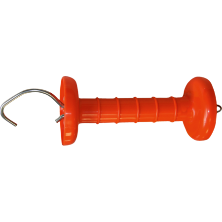 Special Gate Handle, orange, with stainless steel hook and spring