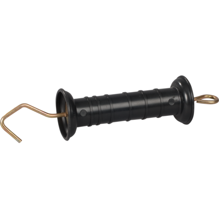 Gate Handle, black, with hook and spring with tension limitation