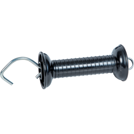 Gate Handle, black, with hook and tension spring