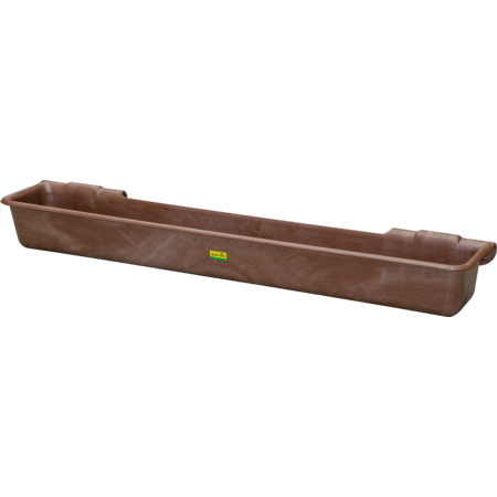 Plastic Long Trough, 100 l, brown, for hanging on tubing up to 2"