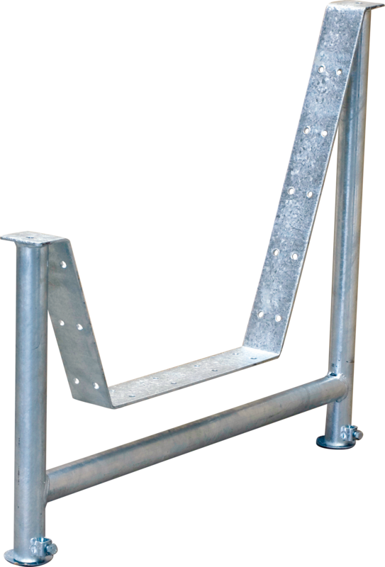 Supporting Frame for wood feed trough, height adjustable