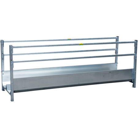 Aisle Trough for sheep, L=2,46m adjustable in height, with neck bar with bag of screws