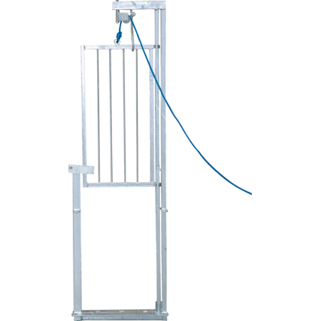 Guillotine Gate, rope actuated