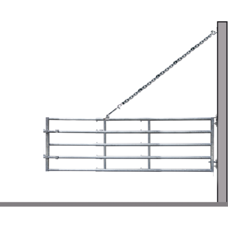 Suspension pour barrière avec chaine de 8 m, tendeur et manille
