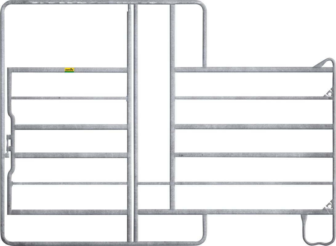 Panel with Gate and Feed Front 2.40 m H = 2.20 m, 1 feed space