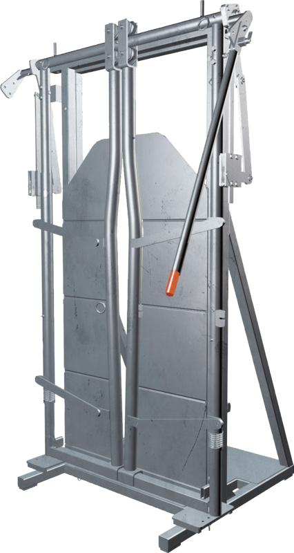 Headgate Unit A4000 with stand with automatic locks and head chain
