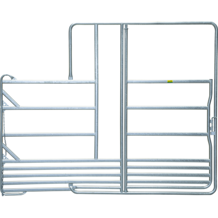 Panel-Sécurité pour chevaux avec porte et passage de tte, 3 m, 1 place