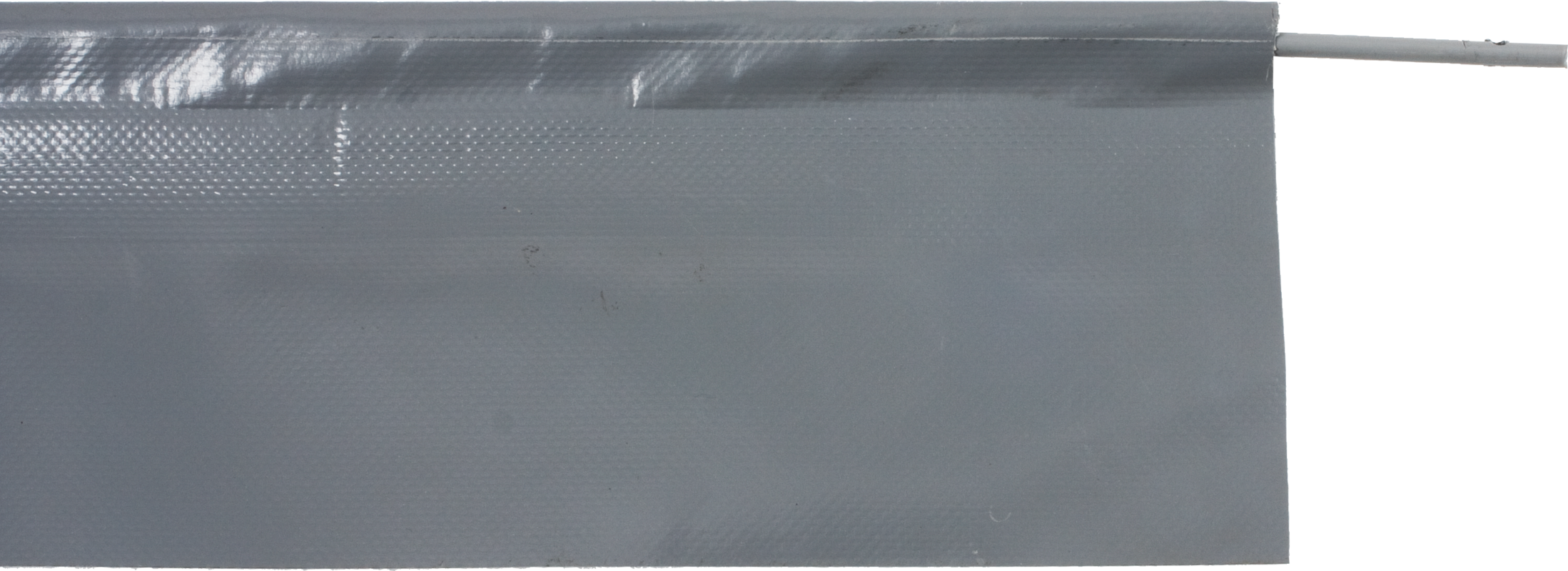Bodenabschlusslippe mit Kederschnur Höhe 14 cm, Farbe grau, per Meter