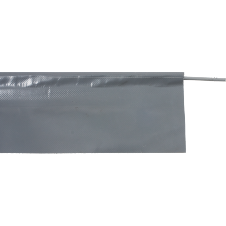 Bodenabschlusslippe mit Kederschnur Höhe 14 cm, Farbe grau, per Meter