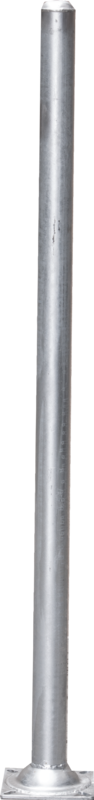 Paal d=76mm, l=1,35m, zonder houder, vz met bodemplaat