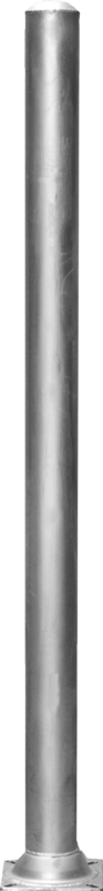Paal d=102 mm,L= 2,13 m, zonder houder, met bodemplaat, vz