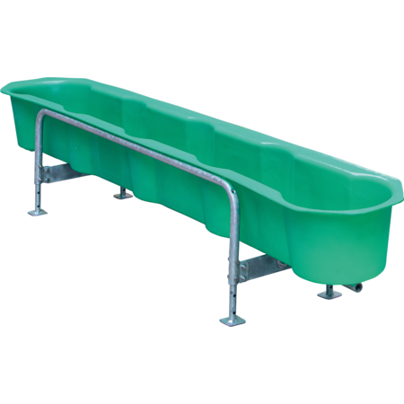 Feed Trough for calves and sheep 2.18 m PE, with bucket recess for for calf hut Superstar