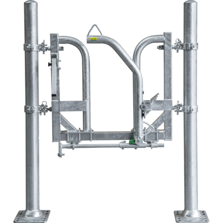 Swedish Self-Locking Feed Front,modular, 2 feed spaces, mounted length 1.73 m, incl. mounting accessories