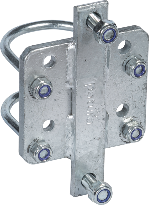 Adapter für Riegelverschluss Weidetor an Pfosten d= 102 mm inkl. Bügelschrauben