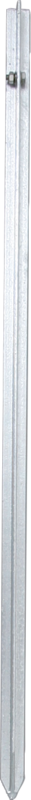 Piquet de terre Compact en T, 1 m, 25 x 25 x 3 mm, en fer galvanisé et vis de jonction en inox